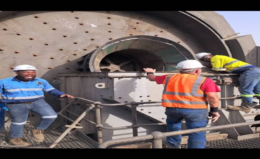 Modification and fabrication of chute around the ball-mill area.